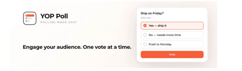 Image of YOP Poll homepage