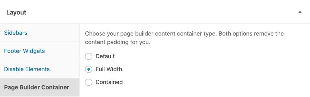 GeneratePress page settings