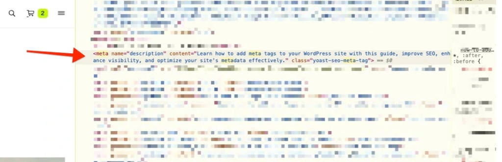 inspecting a meta tag
