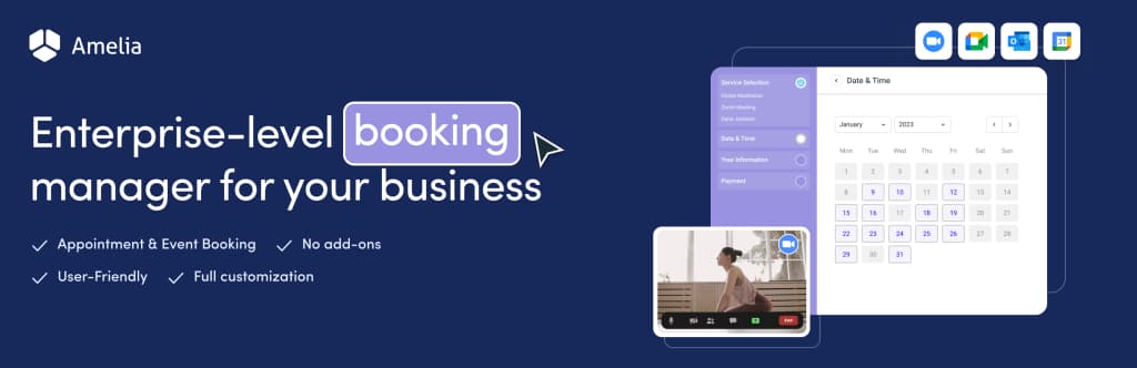 amelia wordpress scheduling and billing