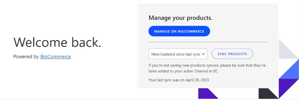 manage bigcommerce products