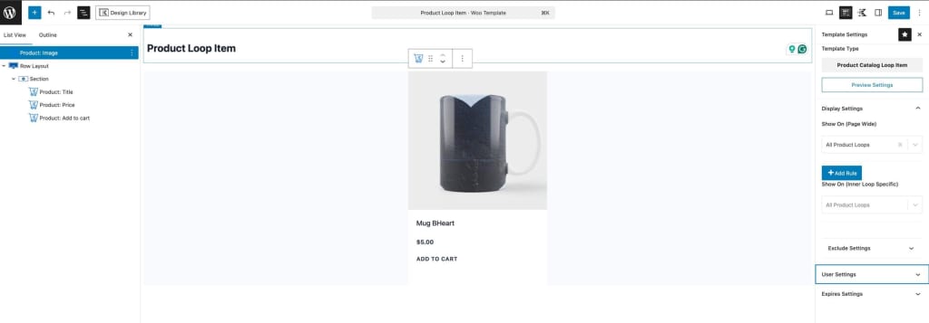 Product Catalog Loop Item Demo