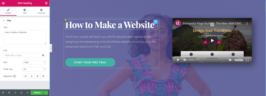 Copy and paste or type your Giving Tuesday content into the title and description area.