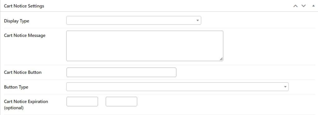 Cart Banner Main Settings