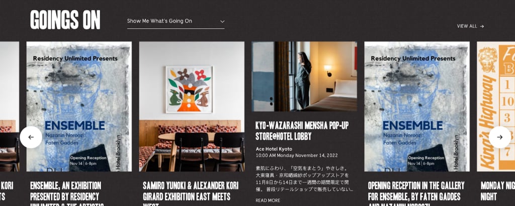 Ace Hotel events