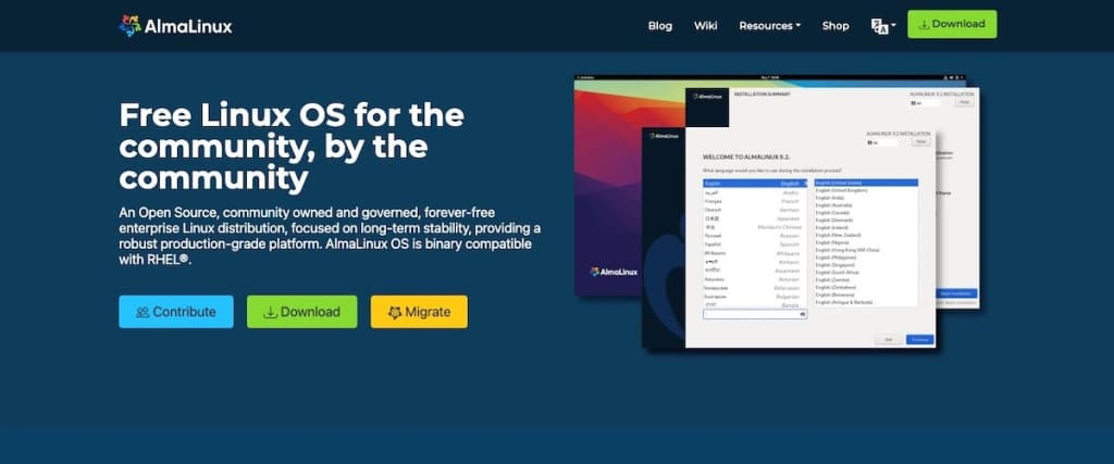 almalinux screenshot