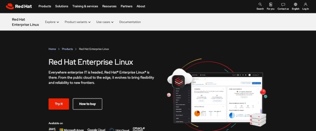 linux server distros rhel screenshot