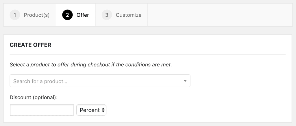 create offer tab