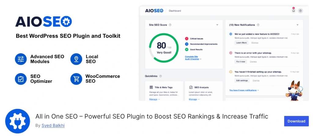AIOSEO plugin screenshot