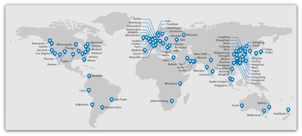 Cloudflare has a massive network of servers around the world, which reduces the distance data must travel between browsers and host servers, thereby increasing the website performance.