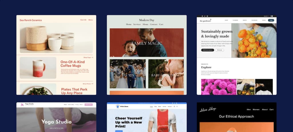 Screenshot of Nexcess StoreBuilder themes.
