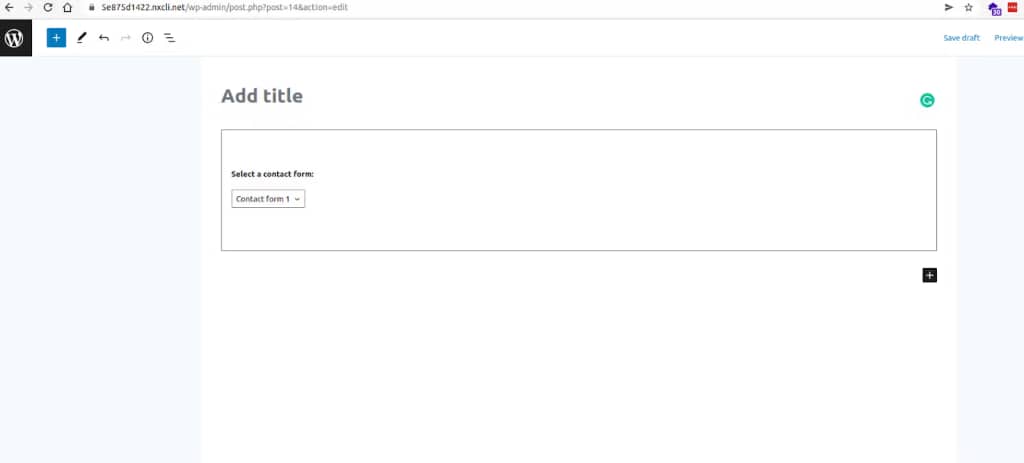 Using Contact Form 7 shortcodes in the editor 