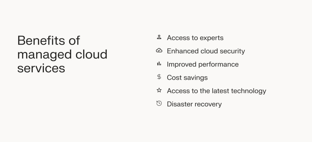 Benefits of managed cloud services.