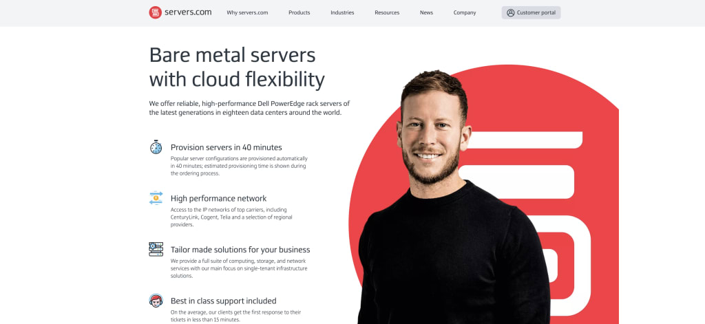 Bare metal cloud hosting from Servers.com