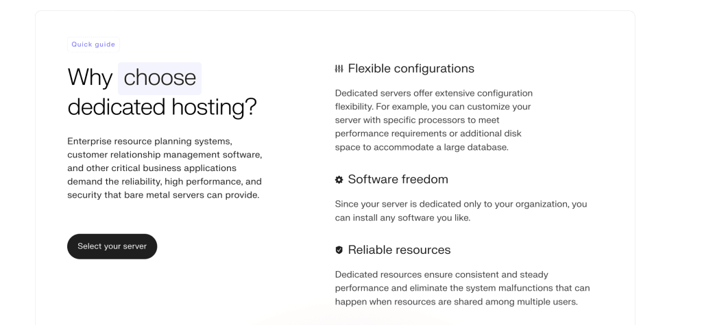 How you can customize your hardware, software, and operating system with Liquid Web.