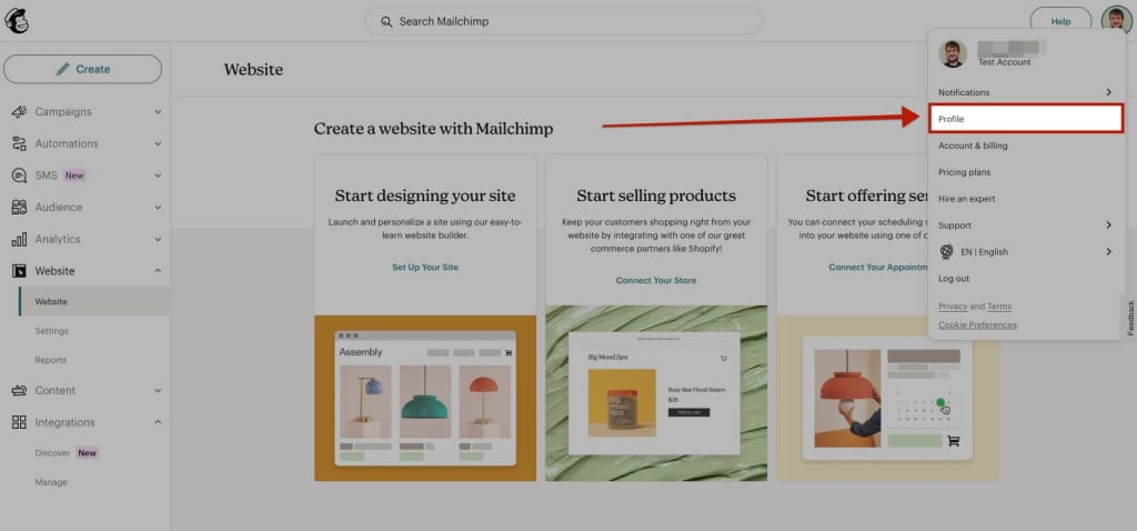 Mailchimp Step 2