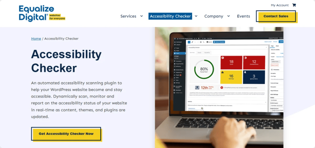 The Accessibility Checker plugin’s homepage.