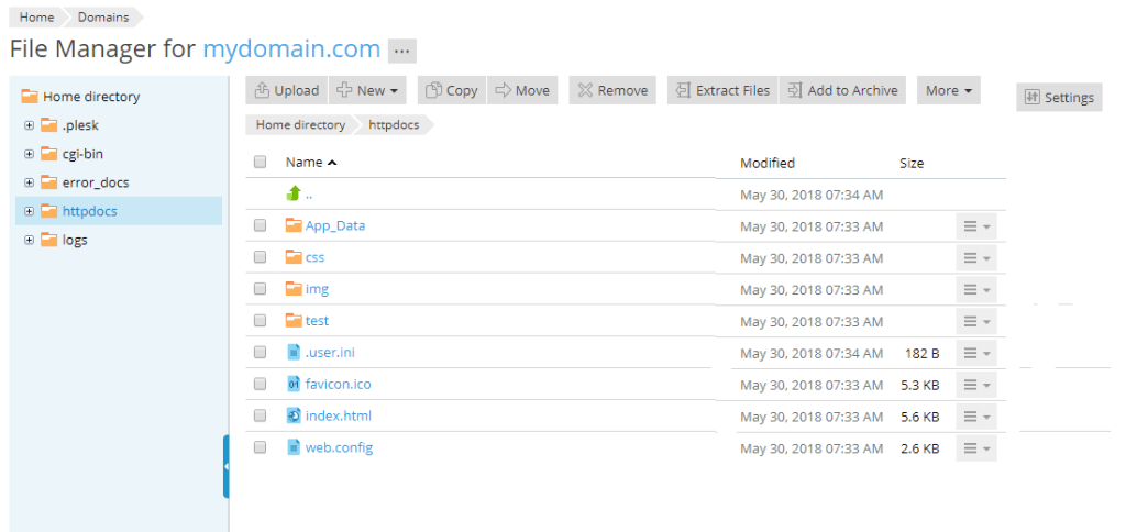 file manager screenshot