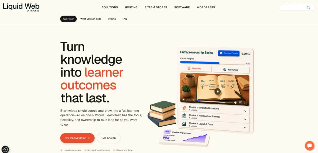 Image of LearnDash homepage