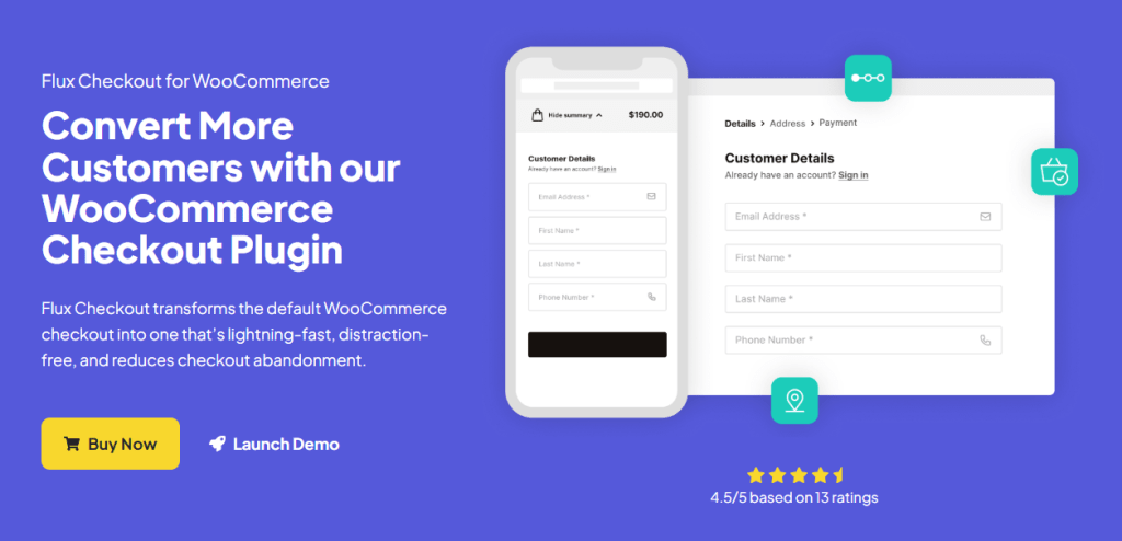 flux checkout for woocommerce