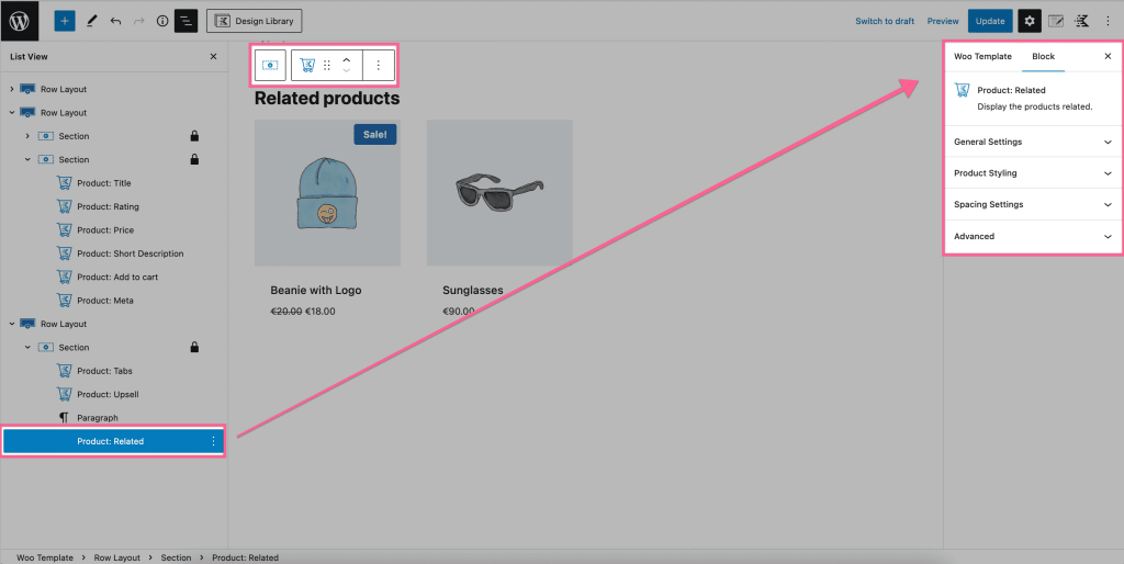 Related product recommendations