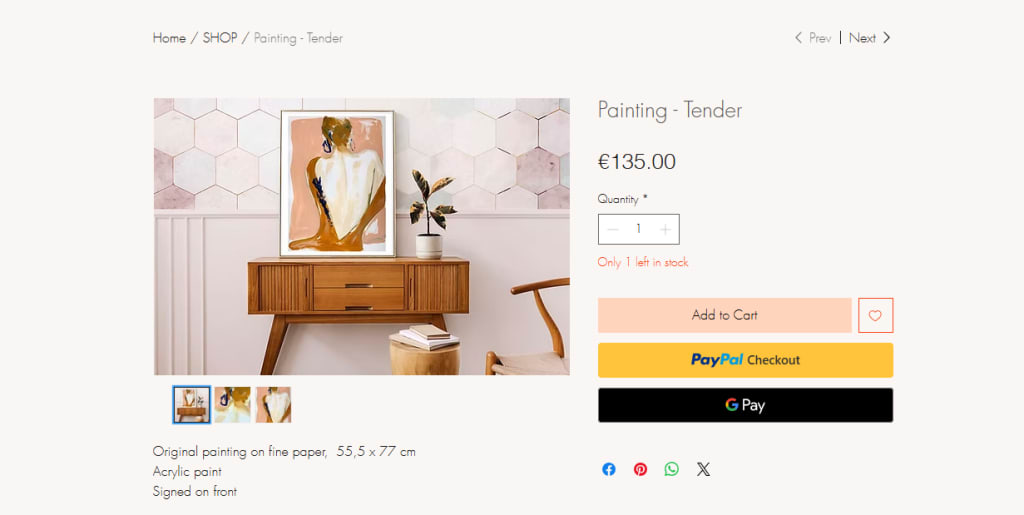 sell art online payment options