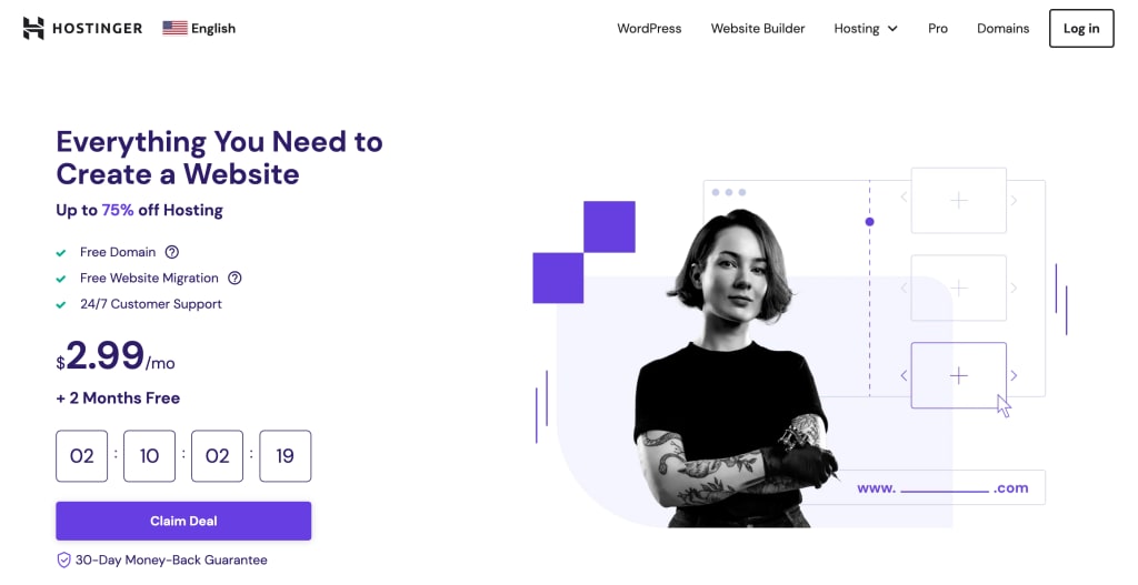 Hostinger website