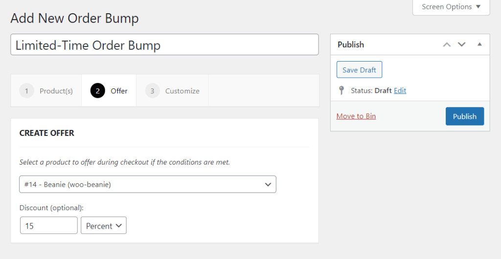order bump offer