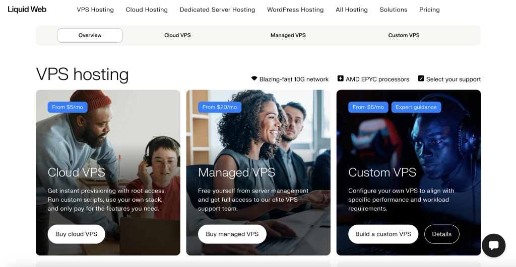 Liquid Web offers cheap VPS hosting with blazing-fast 10G network.