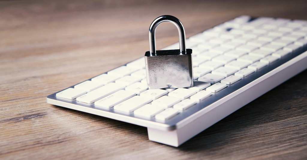 padlock on keyboard