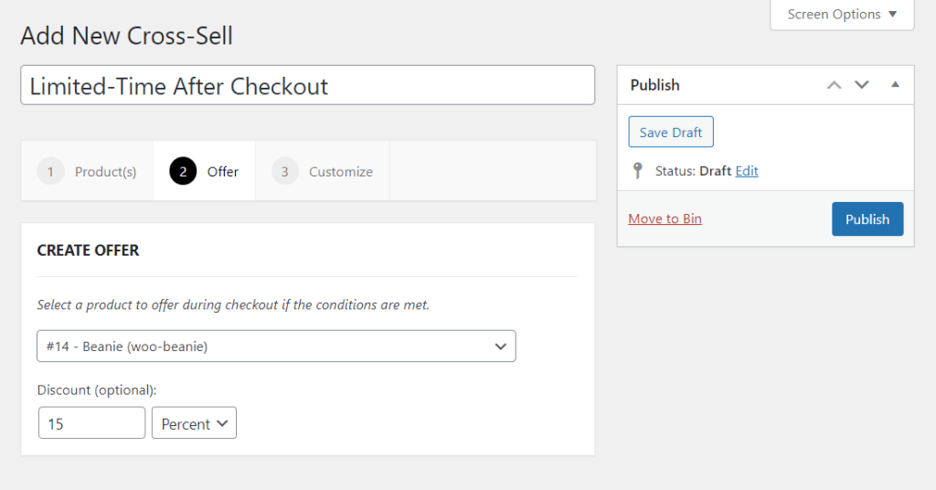 cross sell after checkout offer