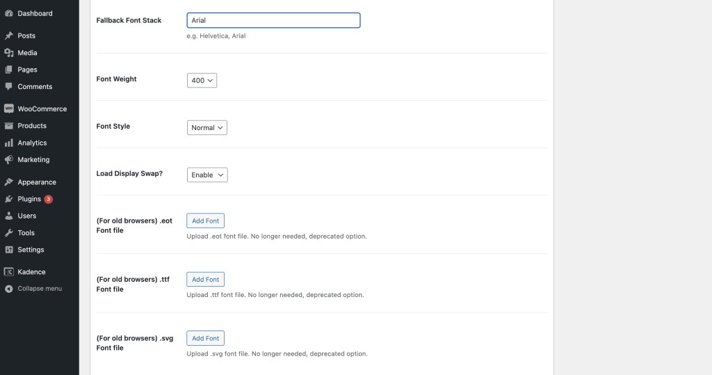 Fallback Font Stack