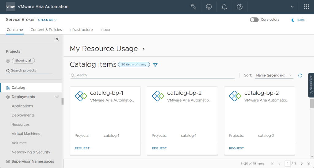 Service Broker lets developers request cloud resources from VMware, AWS, Azure, and GCP.