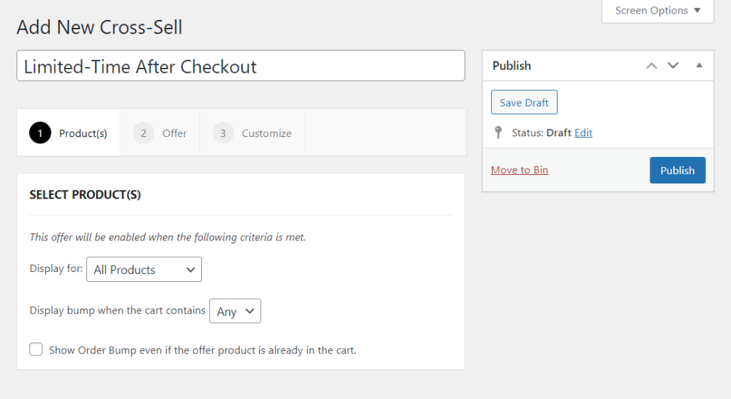 post-purchase cross sell