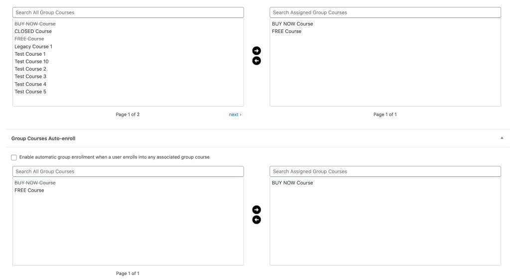 Courses in groups