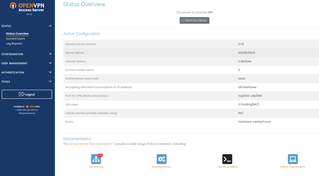 main-status-screen