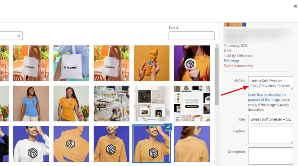 alt text product image