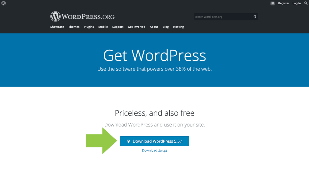 how to download WordPress