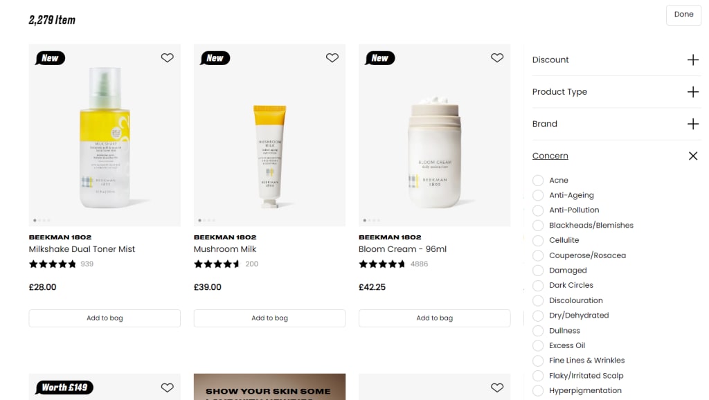 attributes in filters