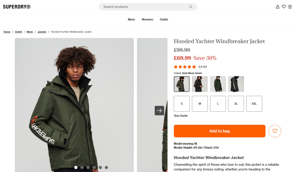 superdry product options
