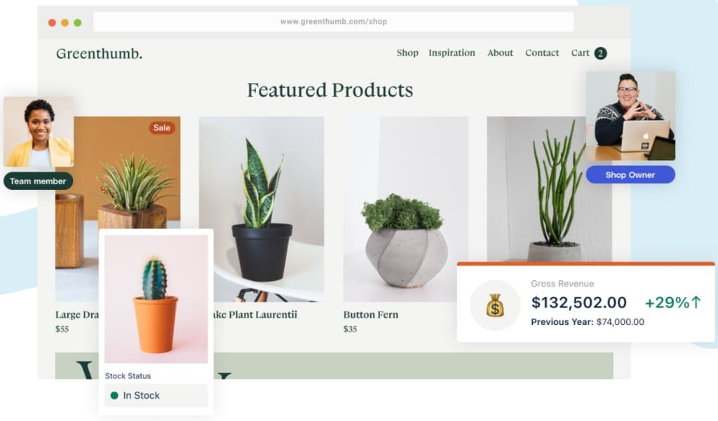 Nexcess StoreBuilder website example.
