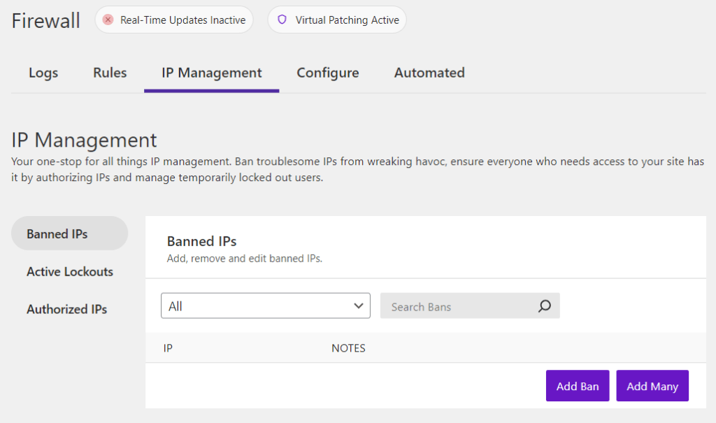 Configuring IP Management in Solid Security
