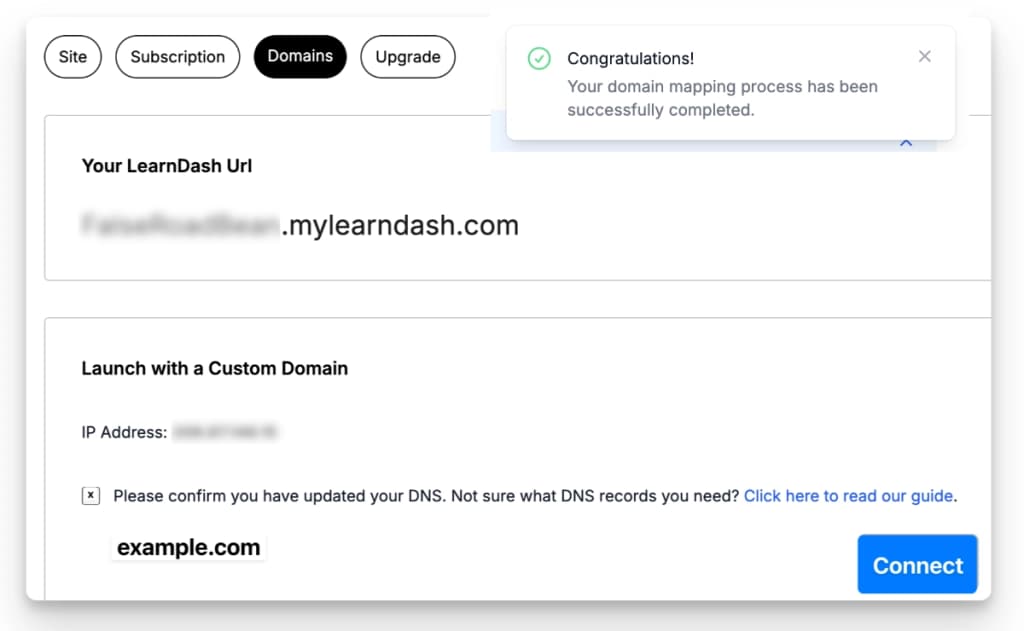 Final Connect to your Custom Domain Name