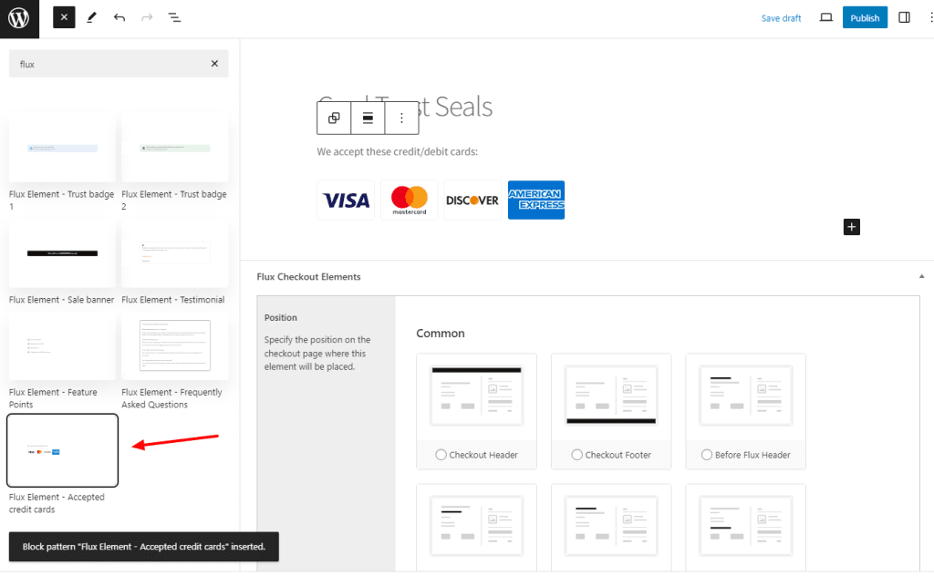 card trust seals element flux