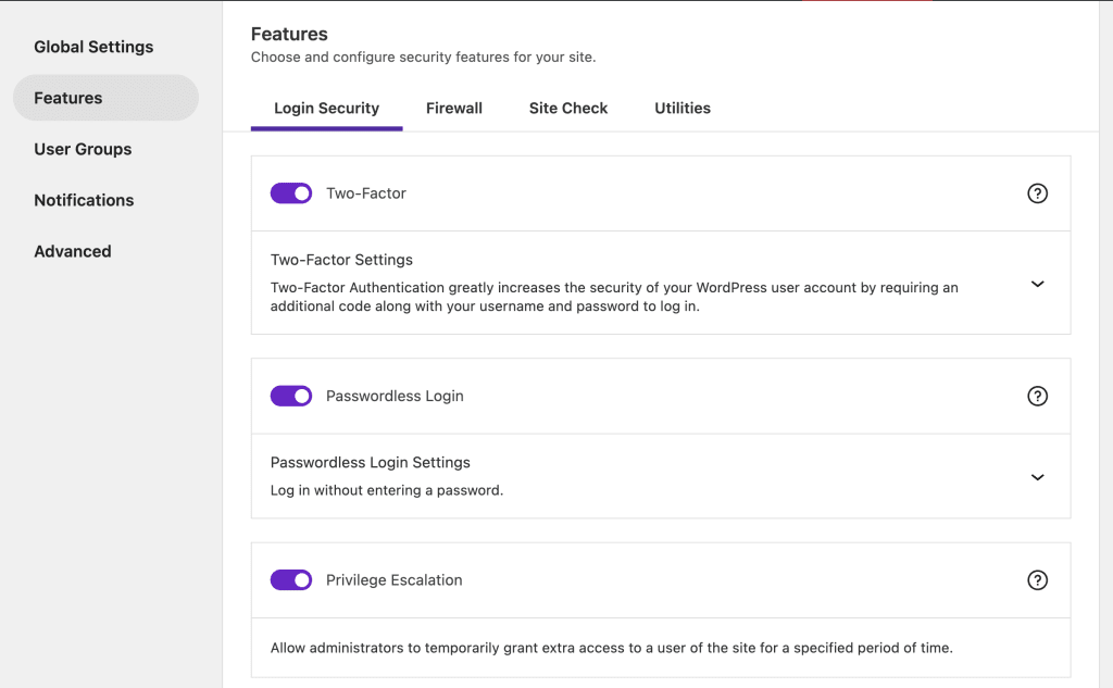 Solid Security�s login protection features