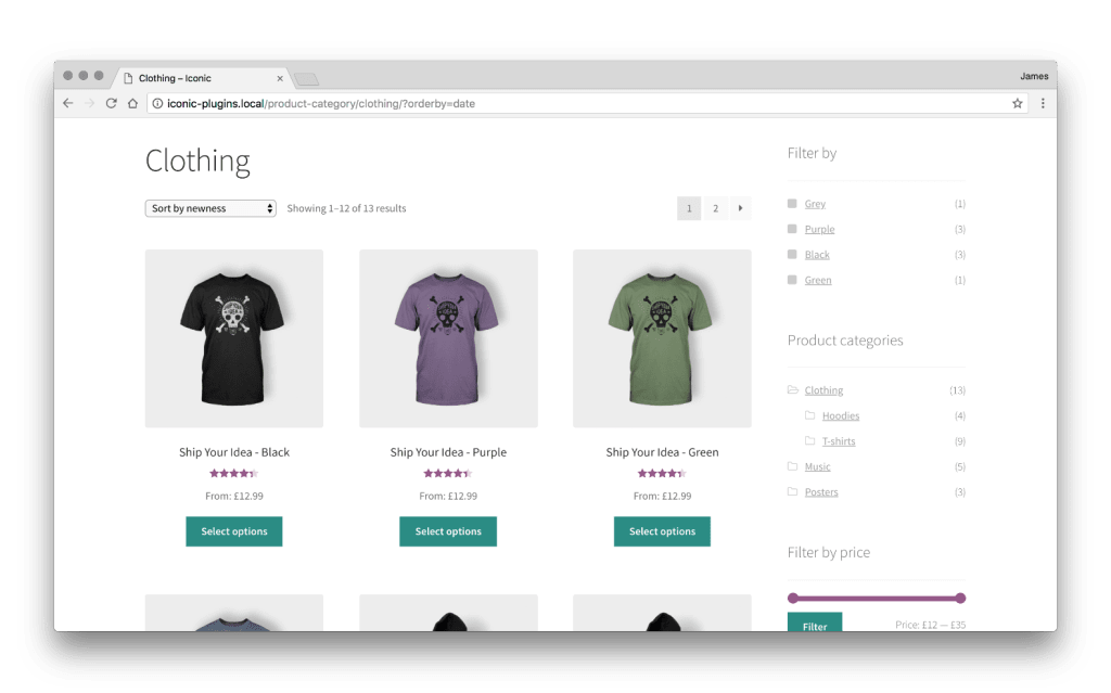 woocommerce filter