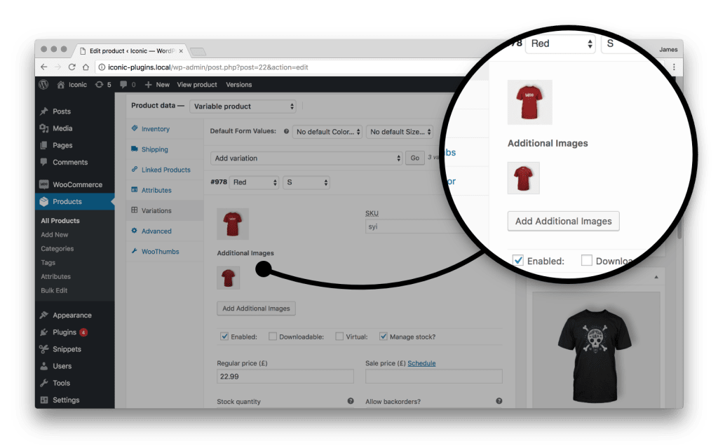 Multiple WooCommerce Variation Images