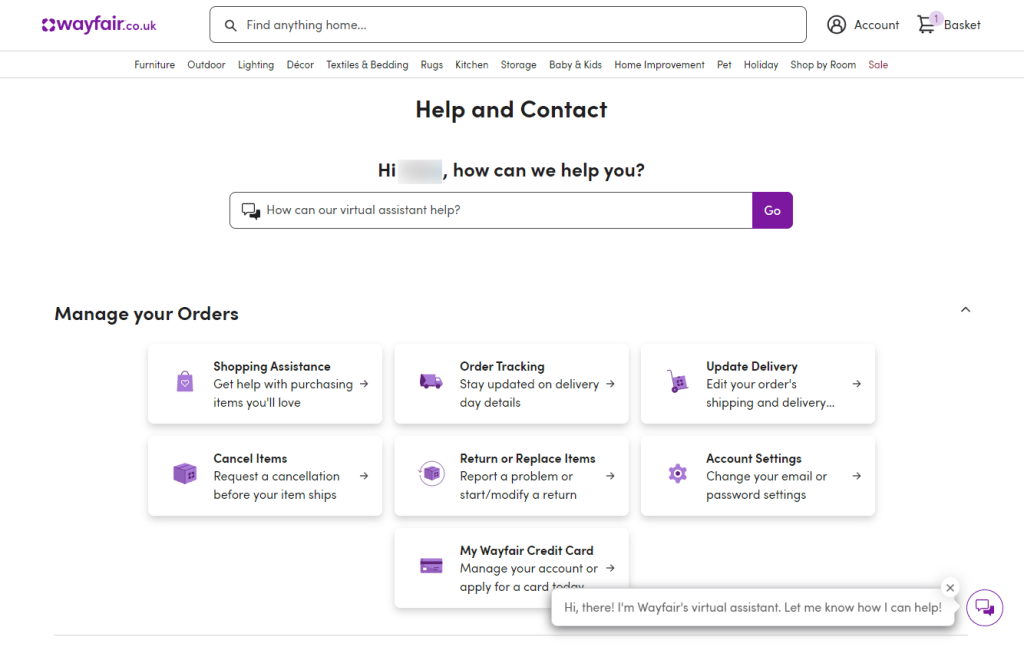 wayfair customer service