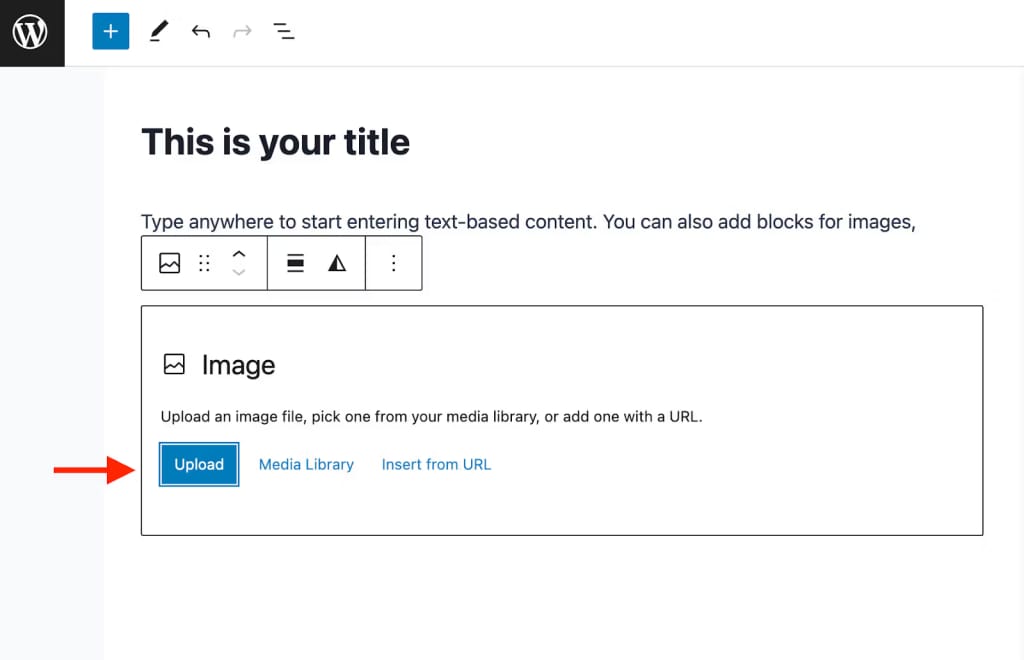 upload a new image wp blog