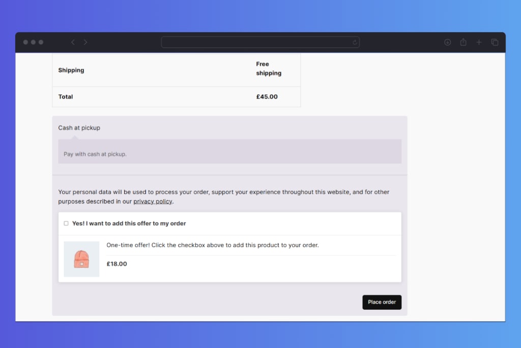 Sales Booster Checkout Order Bump